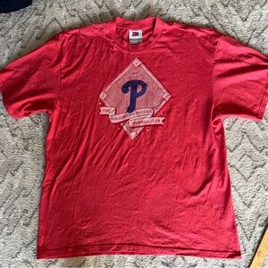 Nike Team Philadelphia Phillies Rare Vintage Red Tee LG Baseball